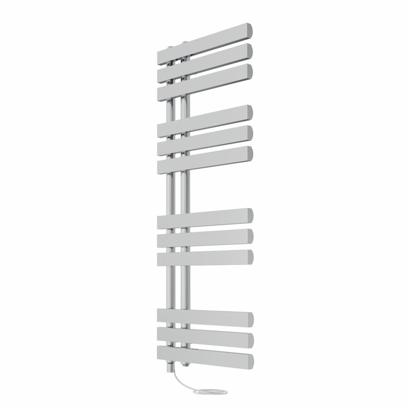Carralero Designer Towel Rail Heated Towel Rails, 120cm H x 45cm W x 7.35cm D, Chrome
