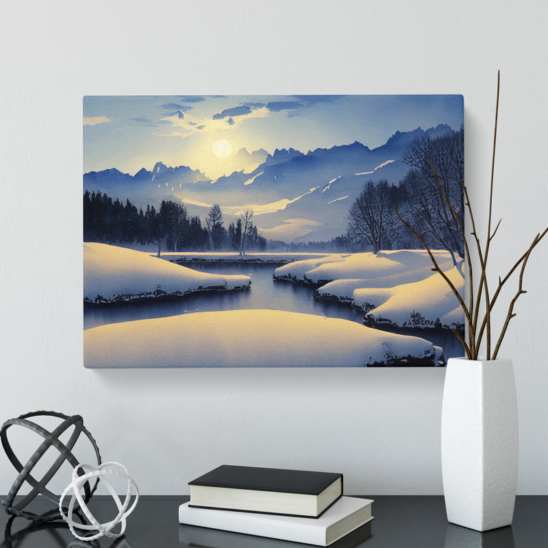 Winter Mountain Landscape Vol.4 - Wrapped Canvas Print, 35cm H x 50cm W x 3cm D