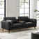 Plina 89"Wide Mid-Century Modern Genuine Leather Sofa with Multifunctional Storage Box