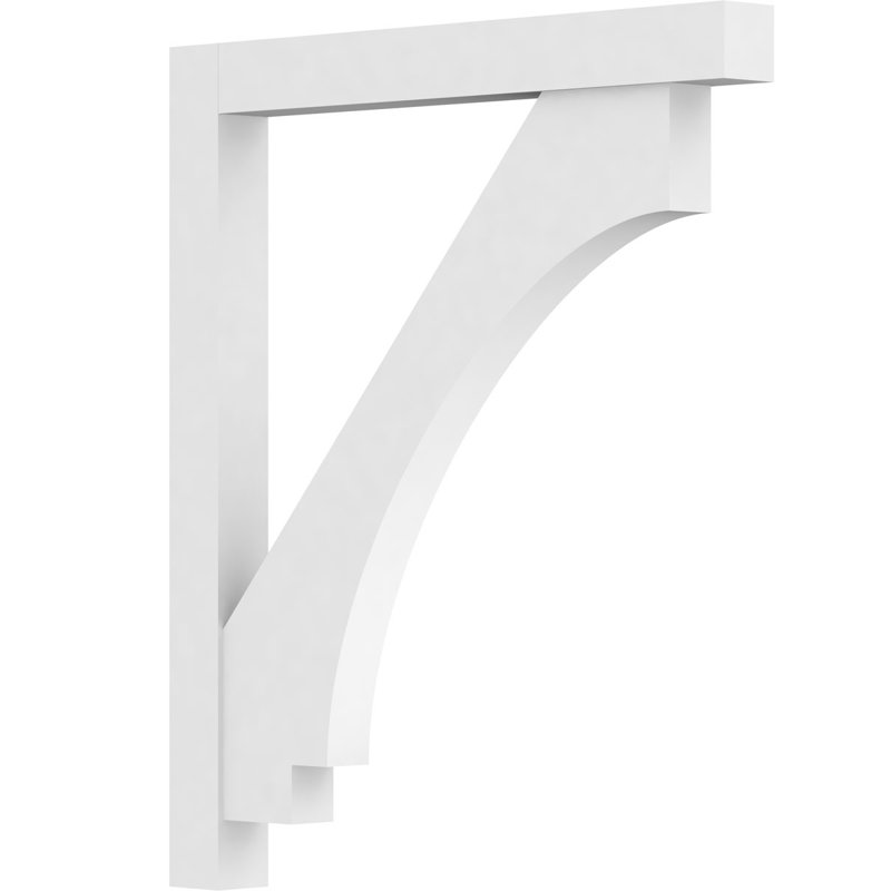 Support standard en PVC de qualité architecturale avec extrémités en bloc, H 36 po x l 3 po x P 36 po