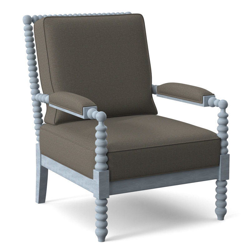 Fauteuil Jamilla Sabrina, Finition verre de mer, Performance du sucre gris; 0863-84
