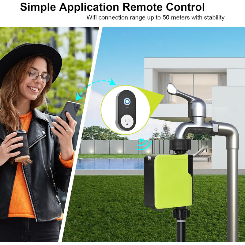 Lawn Sprinkler Controller Irrigation System Valve Timer With Hub