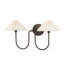 Applique murale double en bronze huilé Marcelle