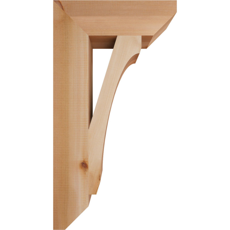 Support en bois / corbeau, Cèdre rouge de l'Ouest (lisse), H 26 po x l 3,5 po x P 14 po