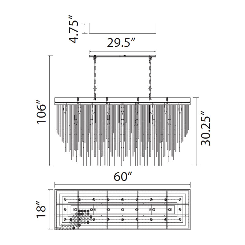 Lustre géométrique 27 lumières Cabassa, Nickel poli
