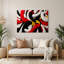 Art mural gris Biomorphic Abstraction 82