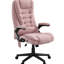 Fauteuil de bureau inclinable, chauffant et chauffant, en velours rose, avec siège réglable et massage, rose