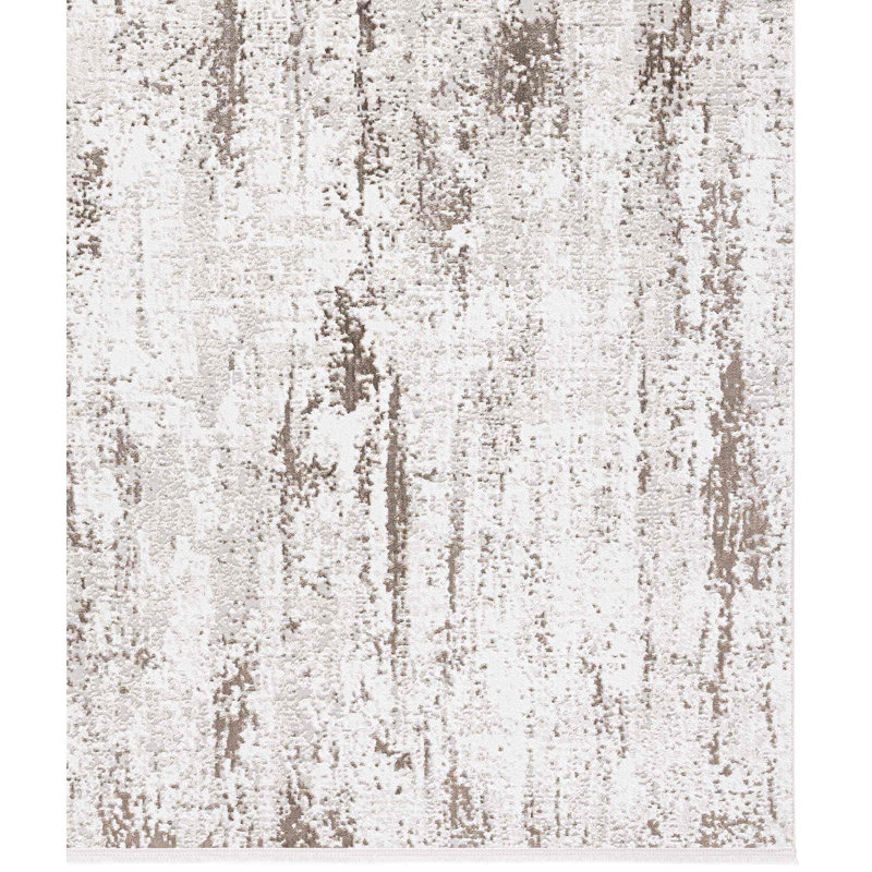 Tapis abstrait rectangulaire en polyester tissé à la machine 5 pi 3 po x 7 pi 7 po Toiya