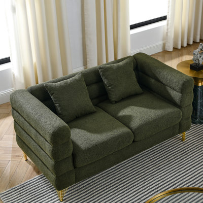 2 places - Tissu doux, coussins, conception moderne et simple pour les espaces de vie 60 po 2 Canapé modulaire douillet et relaxant