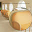 Banc rembourré en similicuir restaurant Cafe Casual