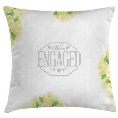 Engagement Party Indoor / Outdoor 28" Throw Pillow Cover