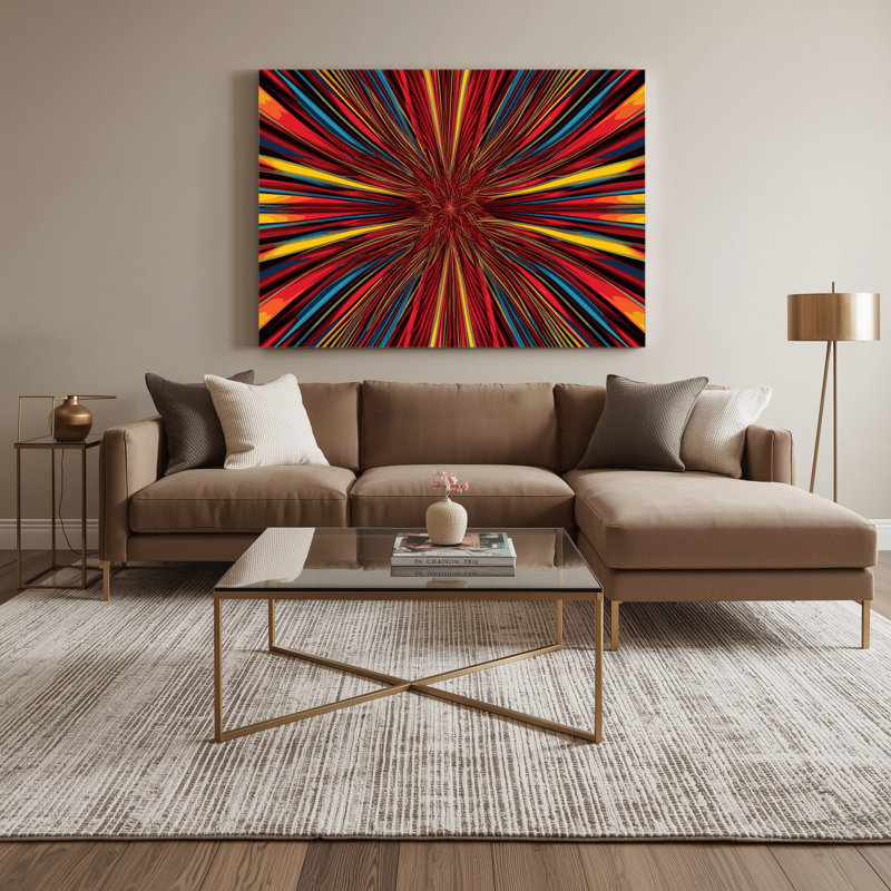 Art mural sur toile brun op Op 39, H 11 po x l 14 po