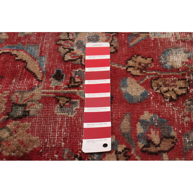 Tapis unique rouge de style années 1990 9 pi 4 po x 12 pi 7 po Lindezza