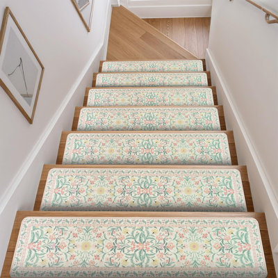 Stair Treads Non-Slip Stair Runner for Wooden Steps Indoor, Carpet Stair Treads Stair Mats Staircase Step Treads, 15 PCS, (Black)