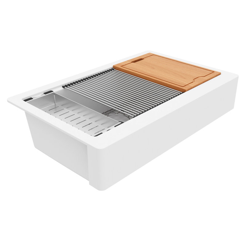 Évier de cuisine Karran Quartz, Blanc