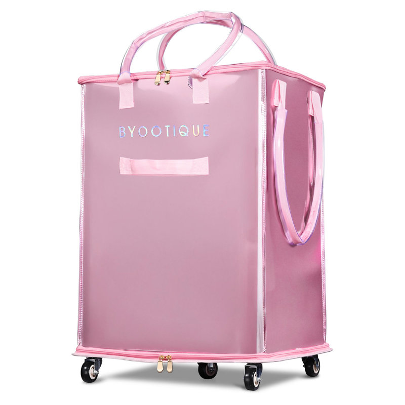 Sac d'épicerie sur roulettes Byootique 20 "BubbleRush, Rose