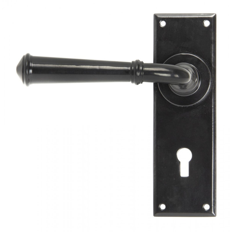 Regency Lock Door Handle Kit, Black