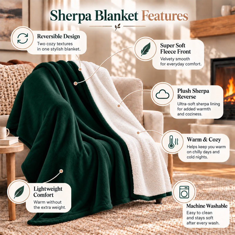 Imperial Homeware London Standard Blanket, Super King, Emerald