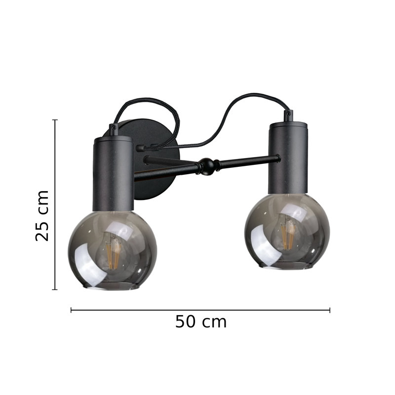 Baumgardner Steel Armed Sconce, Black