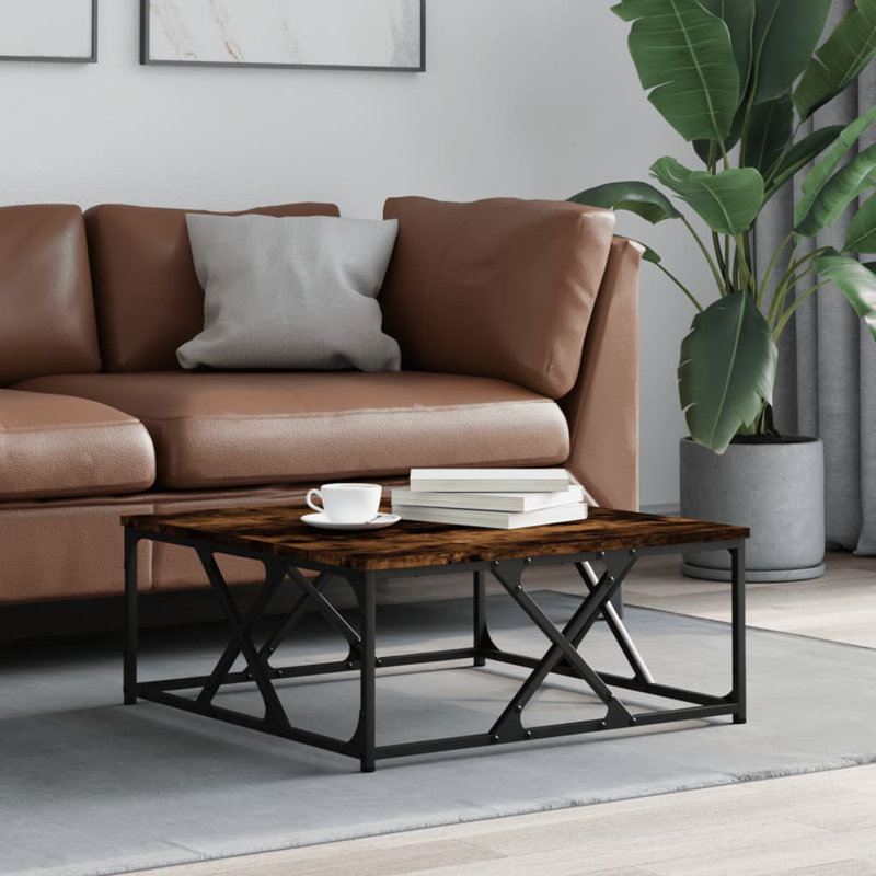 Pocklington Four Leg Coffee Table, Smoked Oak, 30cm H x 70cm W x 70cm D