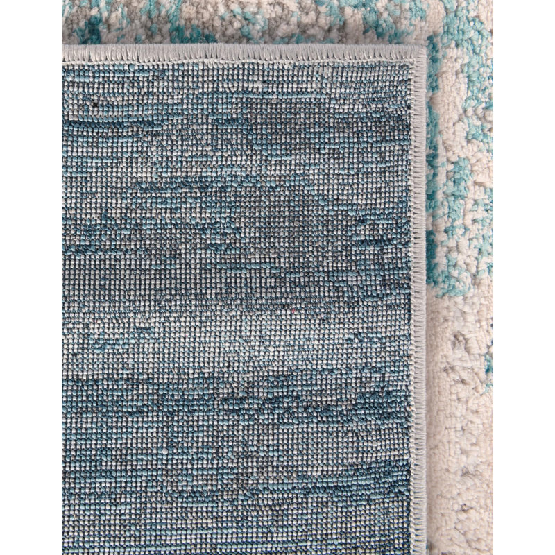 Frankton Blue Area Rug, Square 7'1"