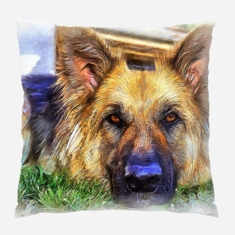  Housse de coussin carré et insert, Microsuède, Intérieur