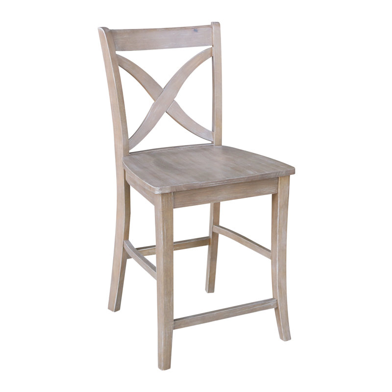 Tabouret Ludivine, Taupe-gris délavé, Tabouret de comptoir (siège d'une hauteur de 24 p