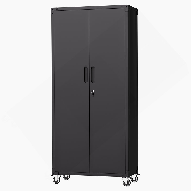 Metal Garage Storage Cabinet With Wheels, Storage Cabinet For Home, Office