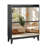 Slim Mirrored Shoe Storage Cabinet With Flip-down Doors-1334992033