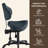 Latitude Run® Pneumatic Swivel Rolling Saddle Chair With Wheels And Ergonomic Back Support For Hair Stylist, Dental Hygienist, Hygienic Clinic, Spa, Massage, Home, Office - 510 Koa, Standard-346641432-360538825
