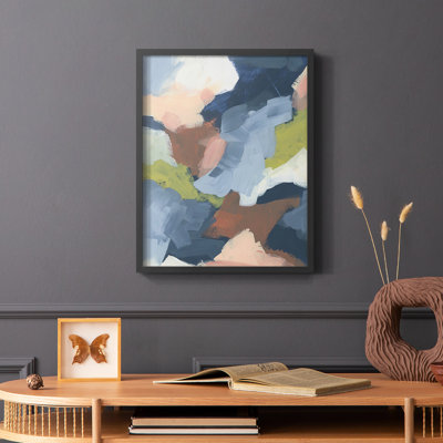 Soft Indigo Atmosphere II Framed Print - Solid Wood