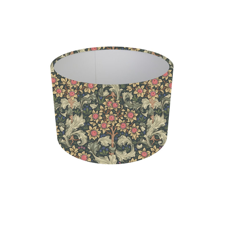 Cotton Drum Lamp Shade ( Screw On ), 8cm H x 12cm W x 12cm D