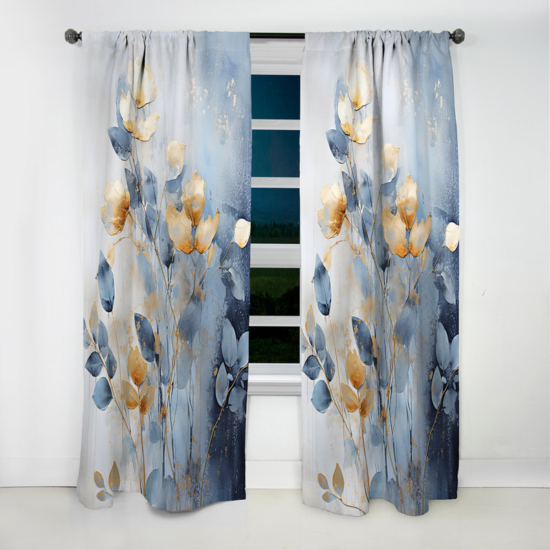 Barnham - Rideau occultant à motif floral - 1 panneau, L 52 po x L 108 po