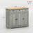 Sideboard Solid Wood Countertop, Kitchen Storage Cabinet, Coffee Bar Cabinet With 3-Drawers, Doors, And Adjustable Shelf, Distressed Light Gray-1937007291