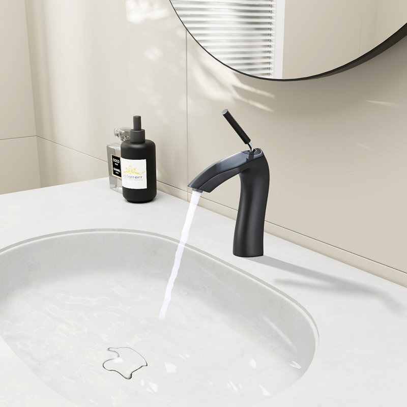 Single Handle Lavatory Basin Sink Faucet, Matte Black