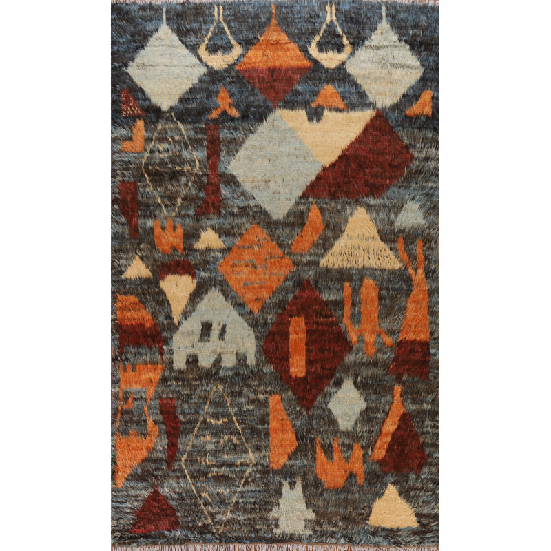 Tapis berbère fait à la main en laine marocaine 7 x 10