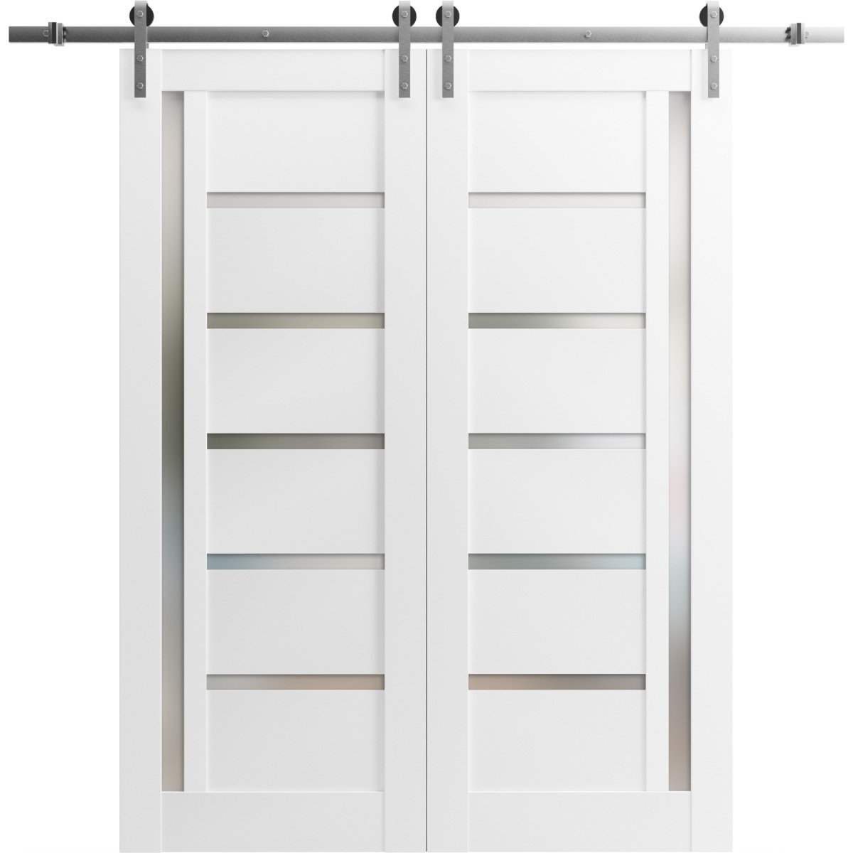 Double Barn Doors White