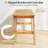 39.5” Bamboo Dining Bench with Handwoven Rattan Seat, Wooden Entryway Bench