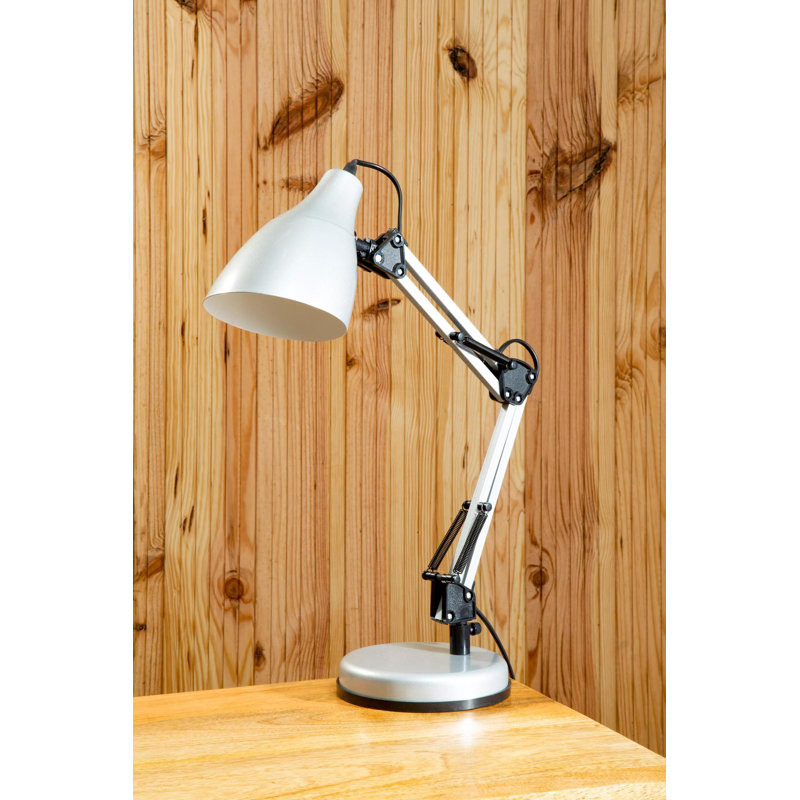 Aindrias Adjustable Metal Desk Lamp, Silver