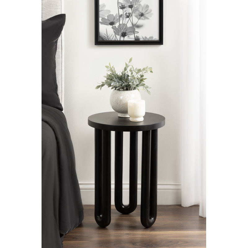Table d'appoint ronde Modern Living, Noir
