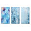 «White Blue Frosty Collage I», ensemble de 3 impressions sur toile-1492520020-1492520022