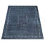 Tapis écologiques en laine nouée à la main Manns - Rectangle | Tapis bleu antidérapant fait à la main de conception bleue à motif géométrique moderne pour le salon-106944928