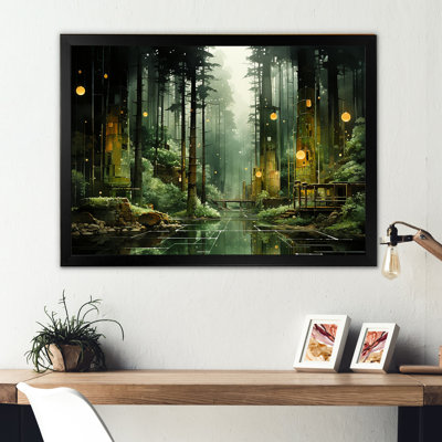 Green Echos Of Wilderness - Buildings & Cityscapes Canvas Art Print