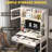 Shona 40'' W Rectangle Computer Desk with Hutch and Cabinet-341136045