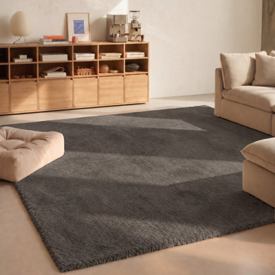 Tapis gris Argo Plush & Shags