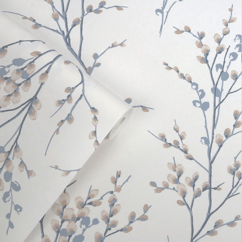 Laura Ashley Pussy Willow Seaspray Wallpaper