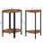 2-tier  End Tables Half Round Side Tables Half Moon Table with Open Shelves