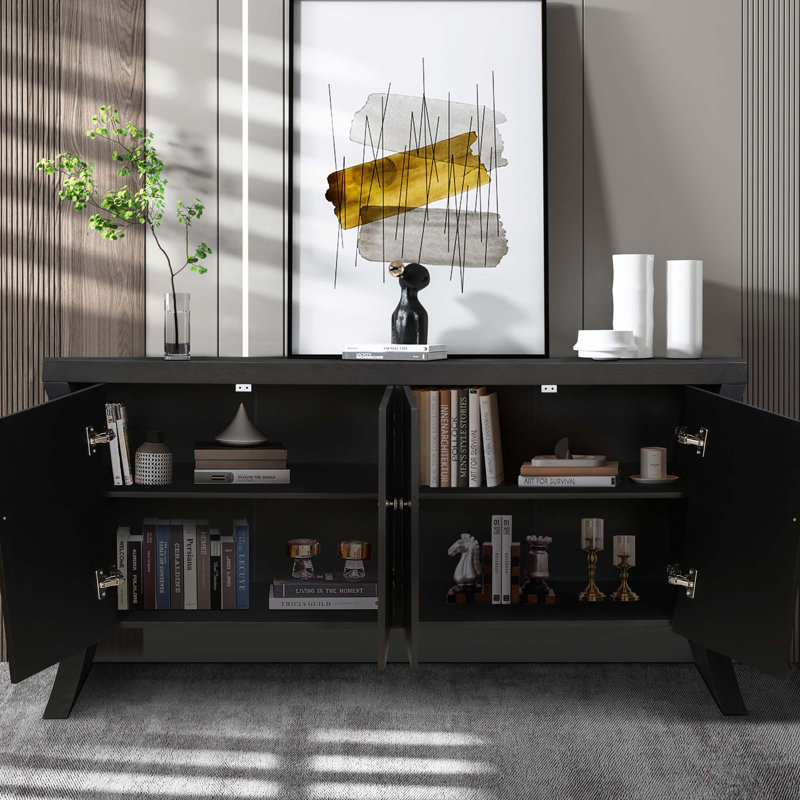 Buffet industriel 4 portes, Blanc