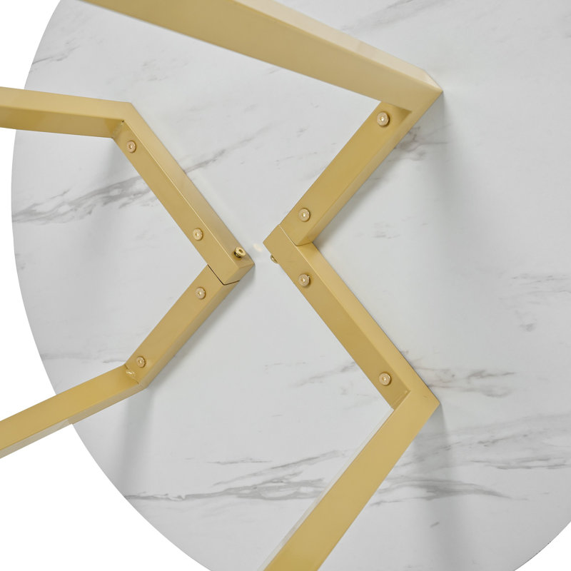 Metal Base Dining Table