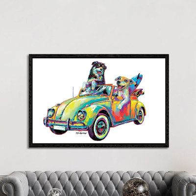Couple Car 1 Piece Wall Art on Canvas